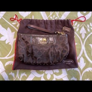 Brown Coach Wristlet - Like new